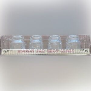 Mason Jar Shot Glass Set - Clear